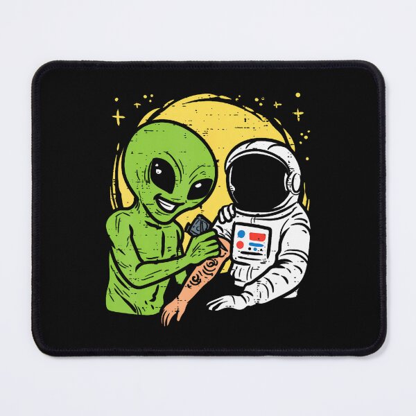 Item preview, Astronaut Inking Alien Funny Space Galaxy Tattoo Men Women designed and sold by JanetRamona.