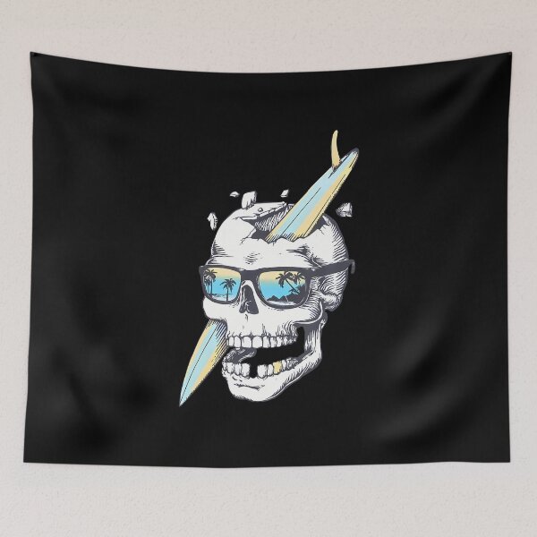 Item preview, Skull Surfing Summer Vibes Beach Skeleton Sea Meme Lovers designed and sold by BeulahJoseph.