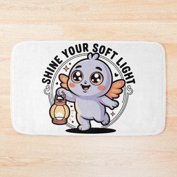 Item preview, Glow Kawaii Creature with Lantern – Shine Your Soft Light Cozy Art designed and sold by SoftyDesigns.
