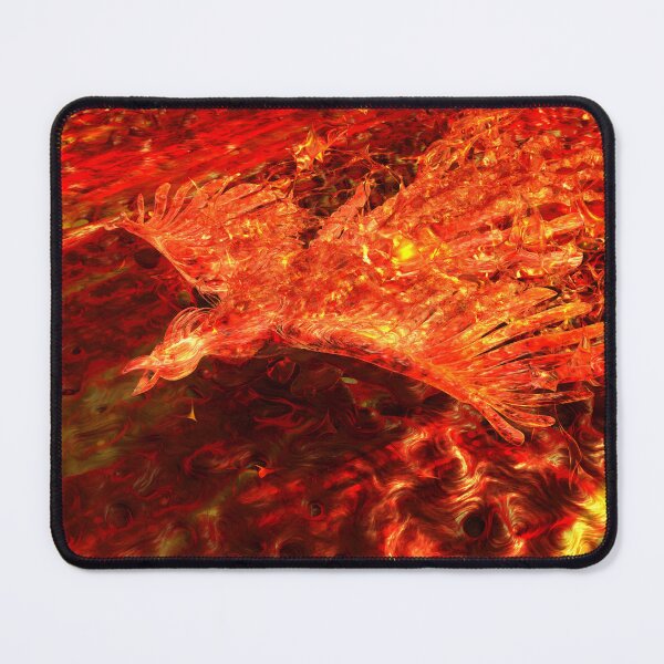 Item preview, Fiery Phoenix 3D Renaissance Flames | Mythical Bird Red Orange Fantastic Art designed and sold by Keltoi-art.