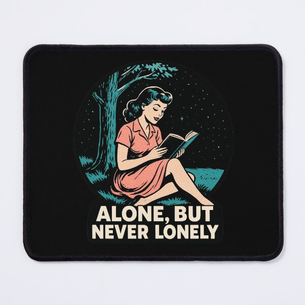 Item preview, Alone, But Never Lonely – Minimalist Introvert Quote designed and sold by Spaceball85.
