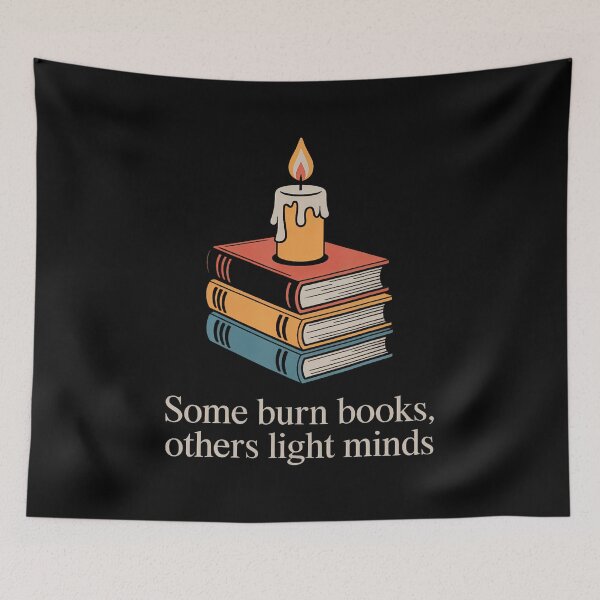 Item preview, Some Burn Books Light Minds Liberal Thinker Educator Teacher designed and sold by ConnieDora.
