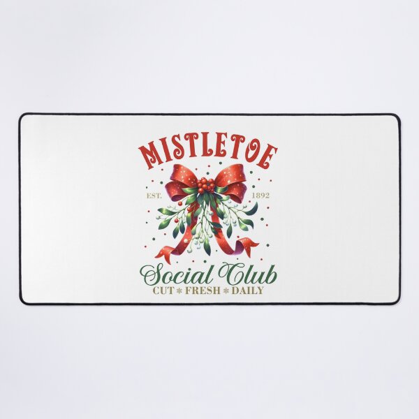 Item preview, Vintage Mistletoe Christmas Sign Est. 1892 | Festive Holiday Bow designed and sold by lojadpop.
