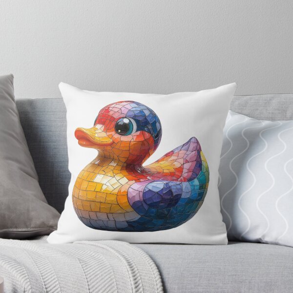 Item preview, Bright Rainbow Mosaic Ducky Illustration designed and sold by PukekoTeesNZ.