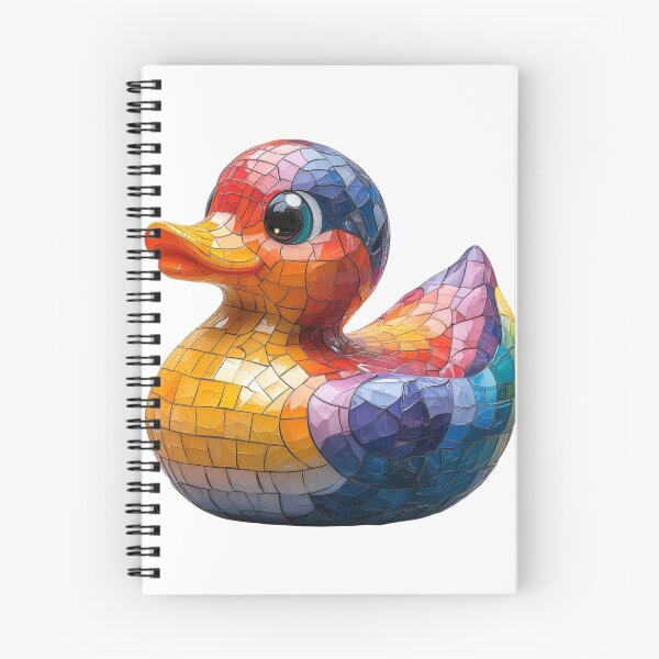 Item preview, Bright Rainbow Mosaic Ducky Illustration designed and sold by PukekoTeesNZ.