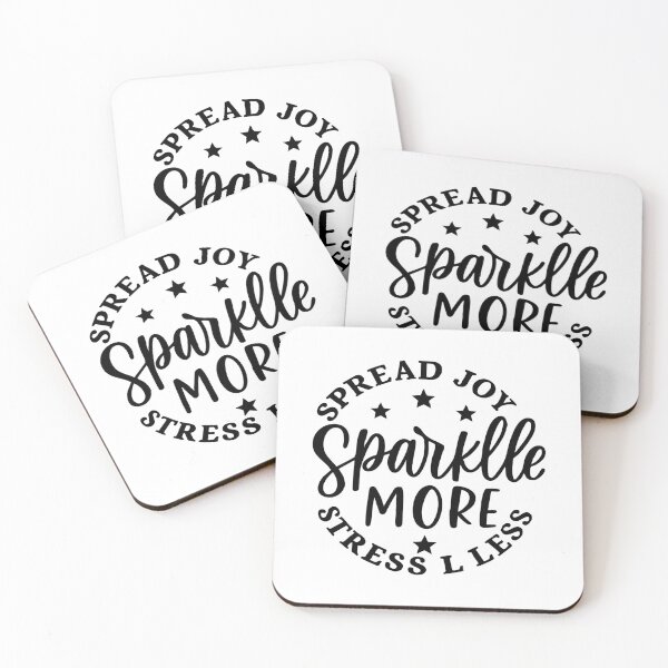 Item preview, Spread joy, sparkle more, stress less. inspirational gift  designed and sold by CloudyPress.