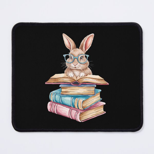 Item preview, Books Bookworm Reader Book Cute Reading Bunny With Glasses designed and sold by JanetCarolyn.