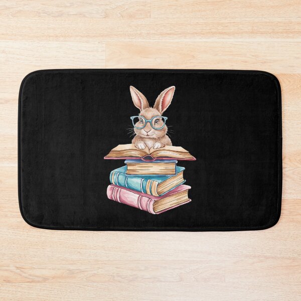 Item preview, Books Bookworm Reader Book Cute Reading Bunny With Glasses designed and sold by JanetCarolyn.
