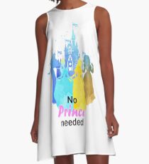 No Prince Needed Inspired Silhouette A-Line Dress