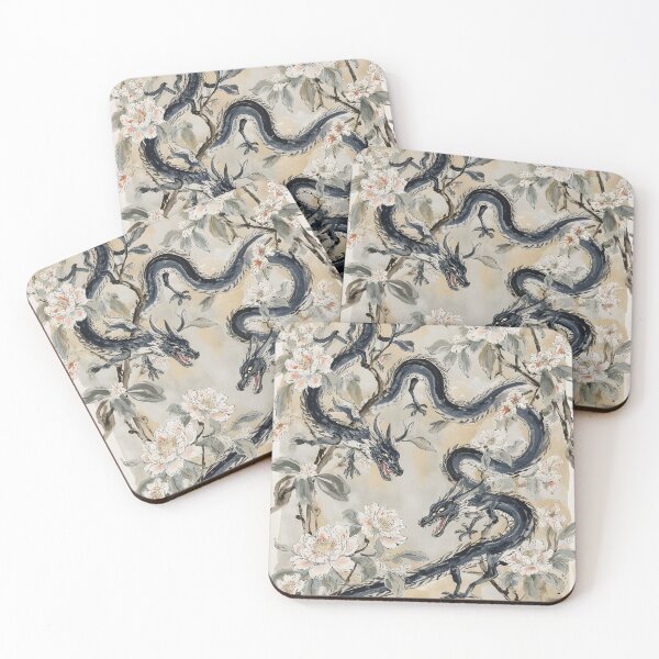 Item preview, Dragon Japanese Watercolor Landscape  designed and sold by MoonhazeeCo.