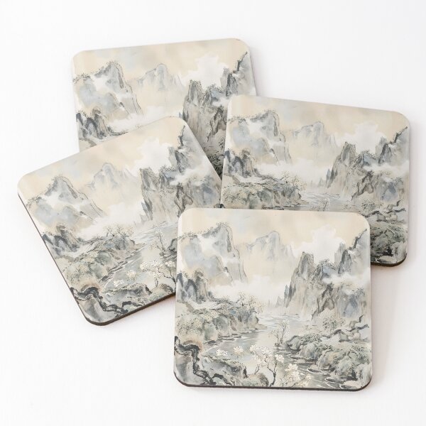 Item preview, Japanese Watercolor Landscape  designed and sold by MoonhazeeCo.