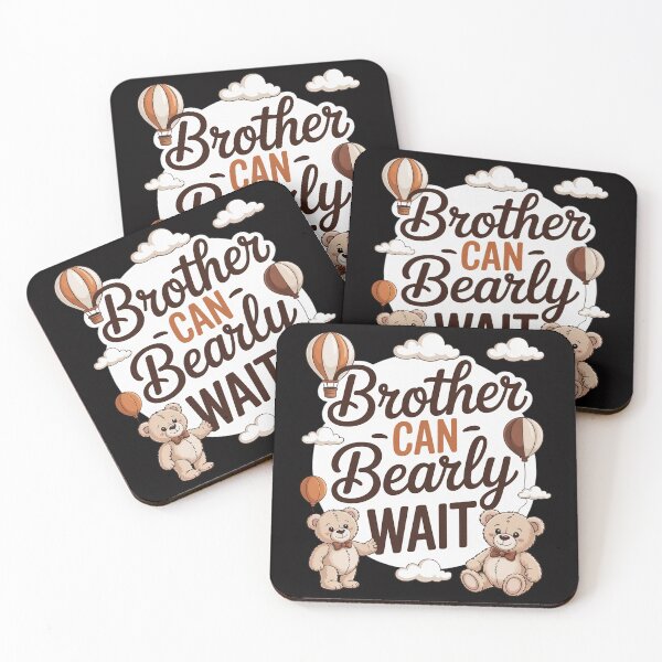 Item preview, Brother Can Bearly Wait Bear Gender Neutral Boy Baby Shower designed and sold by Viepenny.