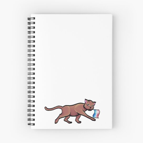 Item preview, Cat Sneaking Away Trans Pride Flag designed and sold by Spectrum-Scapes.