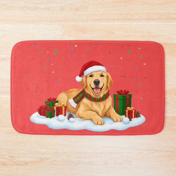 Item preview, Cozy Christmas Golden Retriever | Happy Dog Relaxing with Gifts designed and sold by E-SarnEdge.