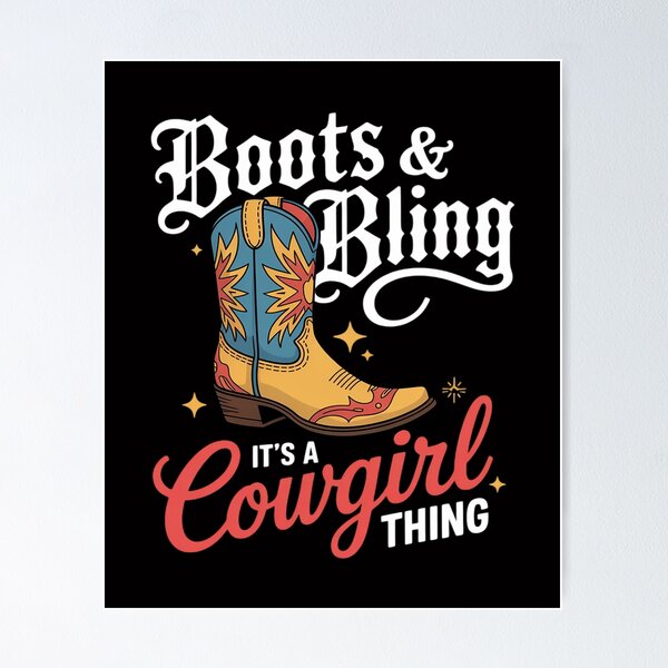 Item preview, Boots & Bling It's A Cowgirl Thing Rodeo Western Country designed and sold by Viepenny.