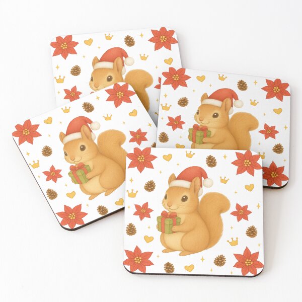 Item preview, Christmas Squirrel - White designed and sold by HIMEKARI.
