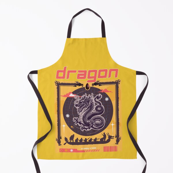 Item preview, Vintage Asian Dragon Art - Retro Dragon Boat Festival Poster designed and sold by CREEPY CRAZE.
