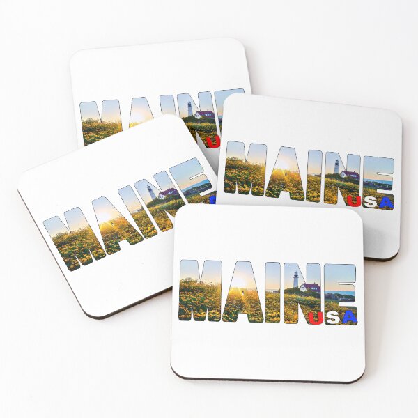 Item preview, MAINE USA - Red White and Blue Portland Lighthouse Sunrise designed and sold by Adam Gormley.