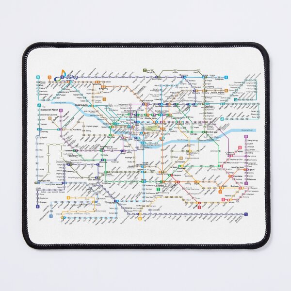 Item preview, Korean Subway Map (English Version) | Seoul Metro Inspired Design designed and sold by arorar.