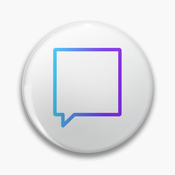 Item preview, Silent Speech Bubble - Square - Blue Gradient designed and sold by DANGER RABBIT.