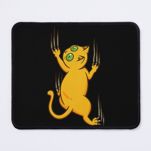 Item preview, Playful Cartoon Cat Jumping With Big Claws Illustration designed and sold by DrawHandArt.