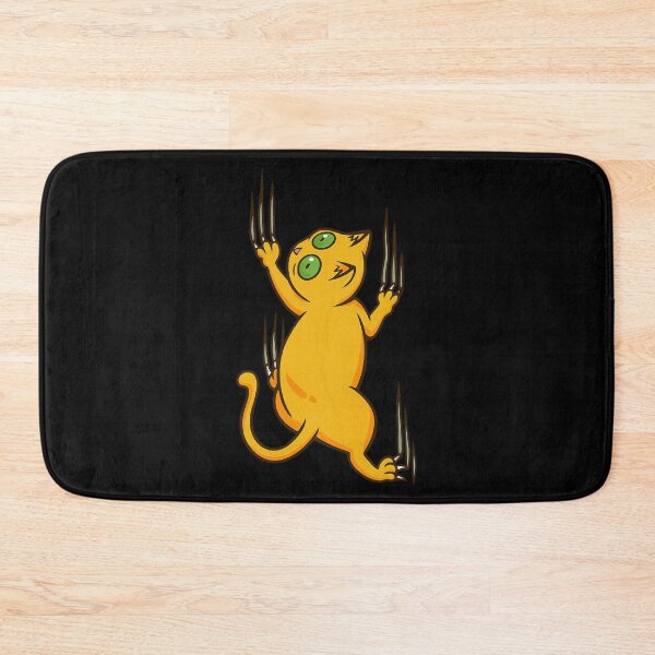 Item preview, Playful Cartoon Cat Jumping With Big Claws Illustration designed and sold by DrawHandArt.