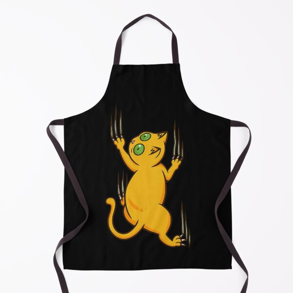 Item preview, Playful Cartoon Cat Jumping With Big Claws Illustration designed and sold by DrawHandArt.