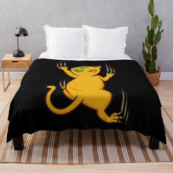 Item preview, Playful Cartoon Cat Jumping With Big Claws Illustration designed and sold by DrawHandArt.
