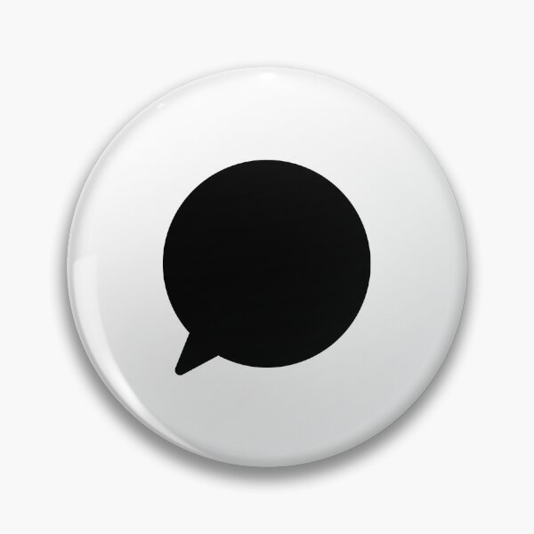 Item preview, Silent Speech Bubble - Circle - Black designed and sold by DANGER RABBIT.