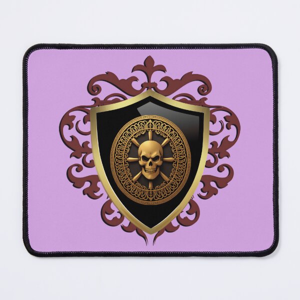 Item preview, "Wheel of Fate Skull Crest" | Gothic Occult Heraldry Design designed and sold by CREEPY CRAZE.