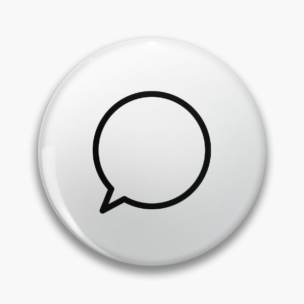 Item preview, Silent Speech Bubble - Circle - White designed and sold by DANGER RABBIT.