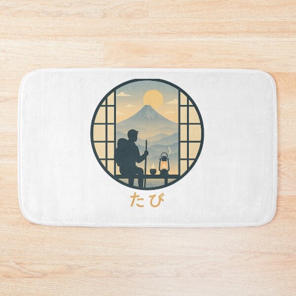 Item preview, Journey at Dawn – Mountain View Through Shoji Window designed and sold by thtCMRAguy.