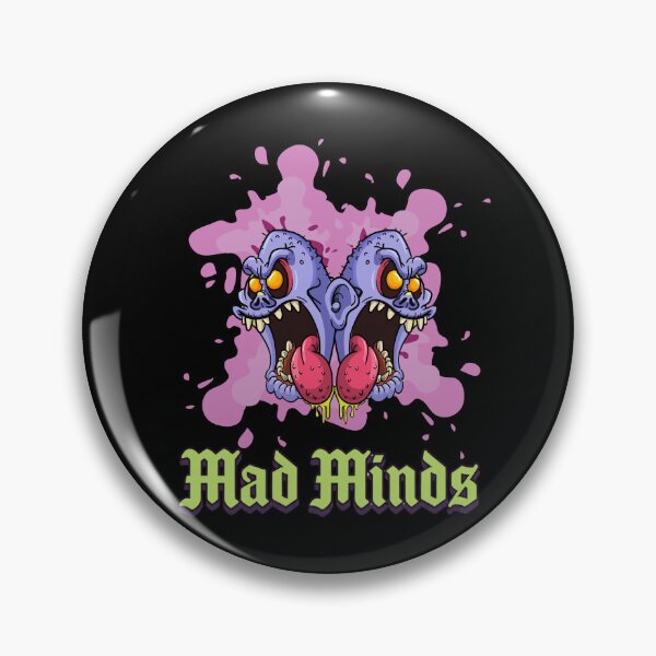 Item preview, Mad Minds" | Creepy Two-Headed Monster & Gothic Text Design designed and sold by CREEPY CRAZE.