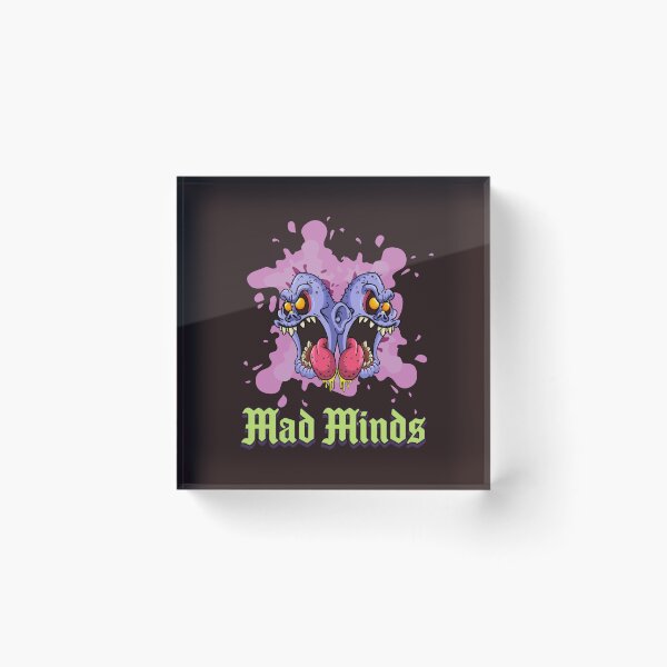 Item preview, Mad Minds" | Creepy Two-Headed Monster & Gothic Text Design designed and sold by CREEPY CRAZE.