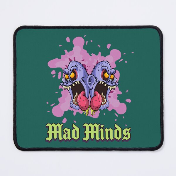 Item preview, Mad Minds" | Creepy Two-Headed Monster & Gothic Text Design designed and sold by CREEPY CRAZE.