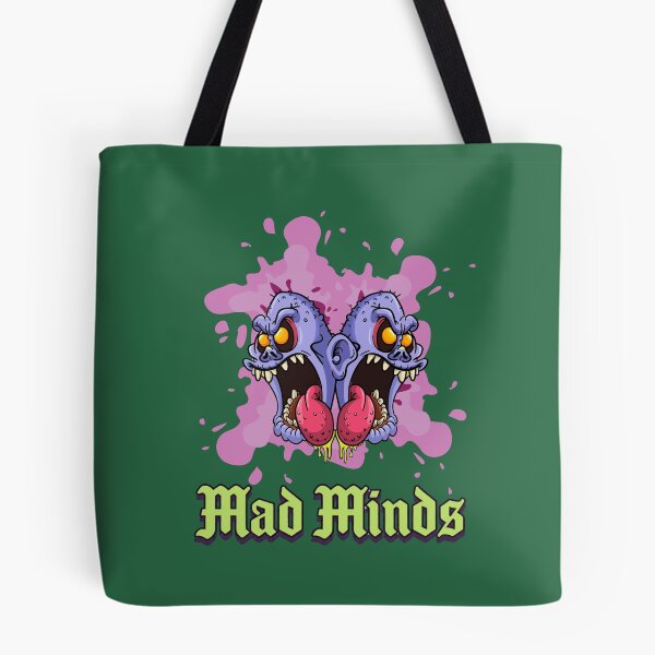 Item preview, Mad Minds" | Creepy Two-Headed Monster & Gothic Text Design designed and sold by CREEPY CRAZE.