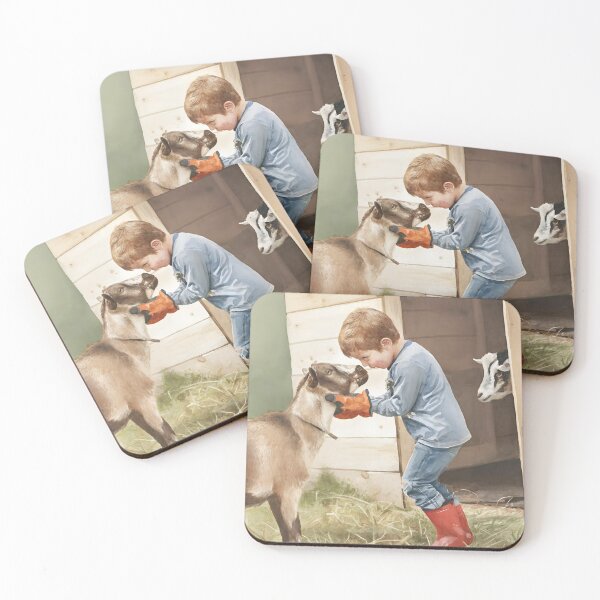 Item preview, A Boy And His Goats In Watercolors designed and sold by Oldetimemercan.