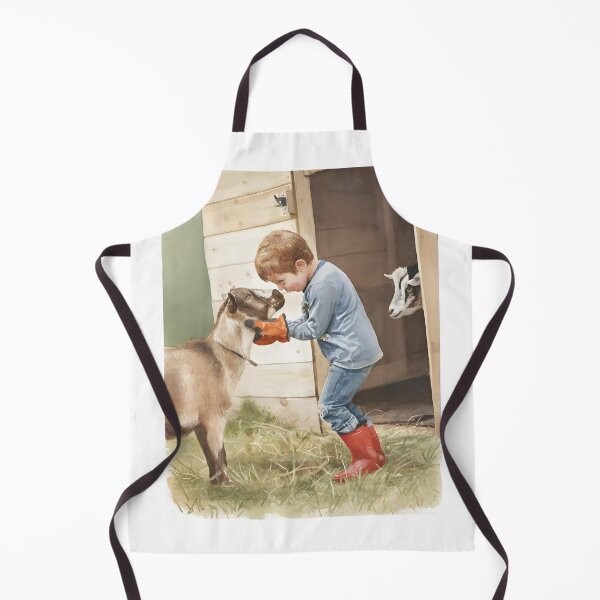 Item preview, A Boy And His Goats In Watercolors designed and sold by Oldetimemercan.