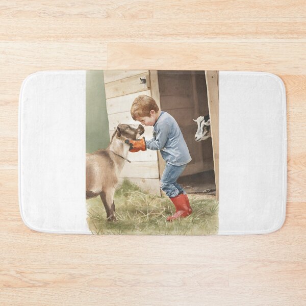 Item preview, A Boy And His Goats In Watercolors designed and sold by Oldetimemercan.