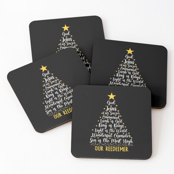 Item preview, Christian Christmas Bible Verse Names Of Jesus Tree Shaped designed and sold by LeanneSandra.