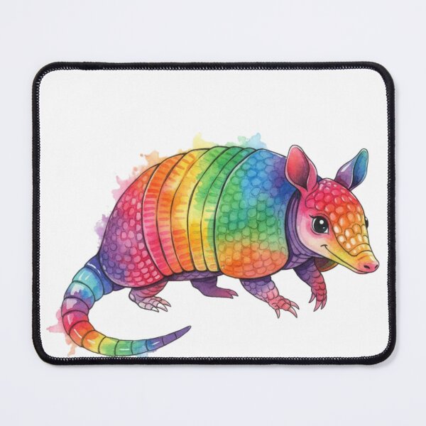 Item preview, Bright Watercolor Armadillo | Cute Colorful Animal Illustration | Whimsical Wildlife Art designed and sold by PukekoTeesNZ.