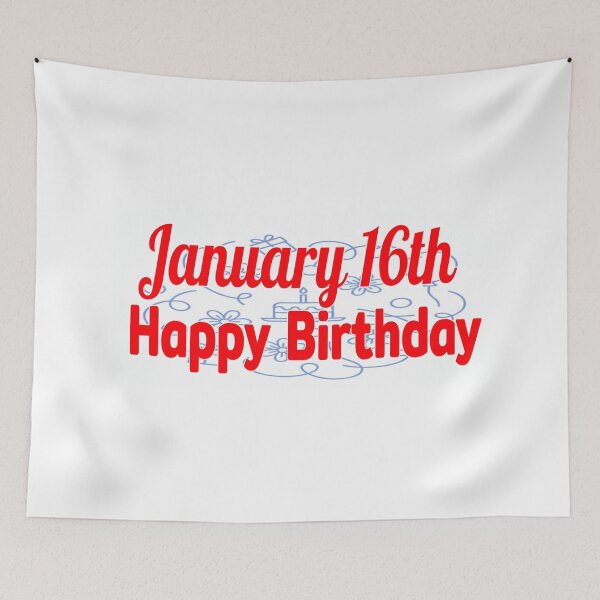 Item preview, January 16th, Gift birthday  designed and sold by Sujinthaiart.