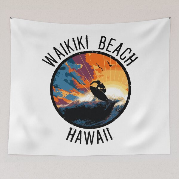 Item preview, Waikiki Beach – Hawaii (with Black Lettering) designed and sold by VelvetRoom.