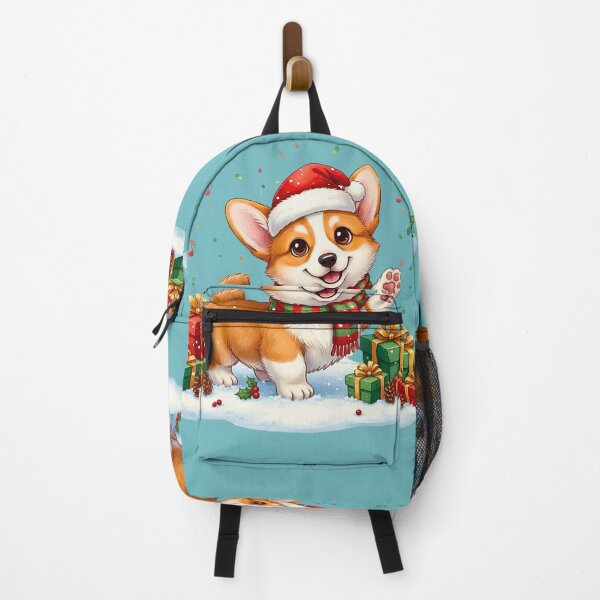 Item preview, Cute Christmas Corgi Puppy | Happy Dog Waving with Holiday Gifts designed and sold by E-SarnEdge.