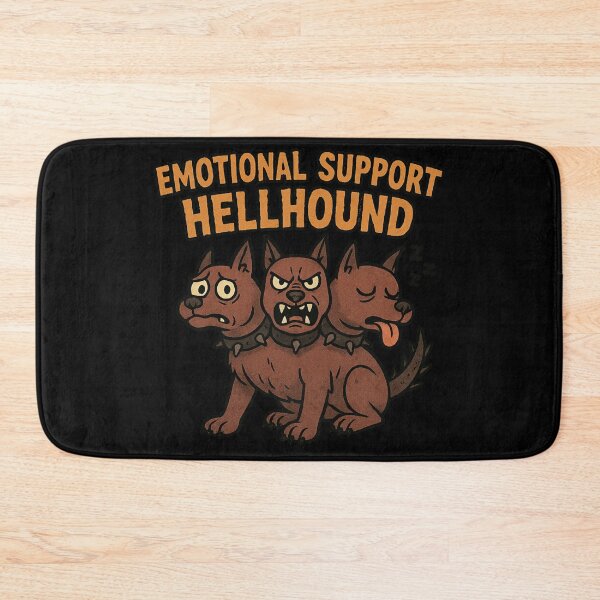 Item preview, Emotional Support Hellhound Cerberus Cartoon Design designed and sold by Sonic Nova Studios.
