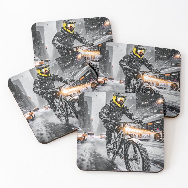 Item preview, City Snowstorm Survival Ride – Cinematic eMTB Action Photography. designed and sold by Hinson MTB Visuals.
