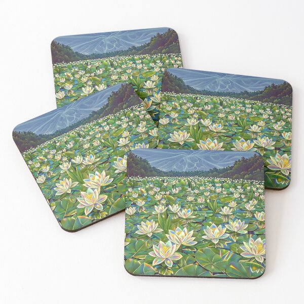 Item preview, Semi real Lily pond AI art designed and sold by EatherReal.