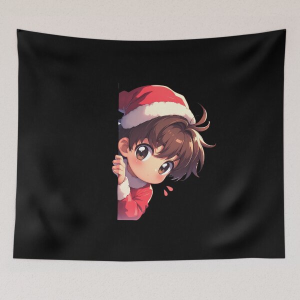 Item preview, Syaoran Li Cardcaptor Sakura Anime Christmas Chibi Kawaii Peeker designed and sold by HumbertoValveno.
