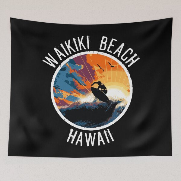 Item preview, Waikiki Beach – Hawaii (with White Lettering) designed and sold by VelvetRoom.
