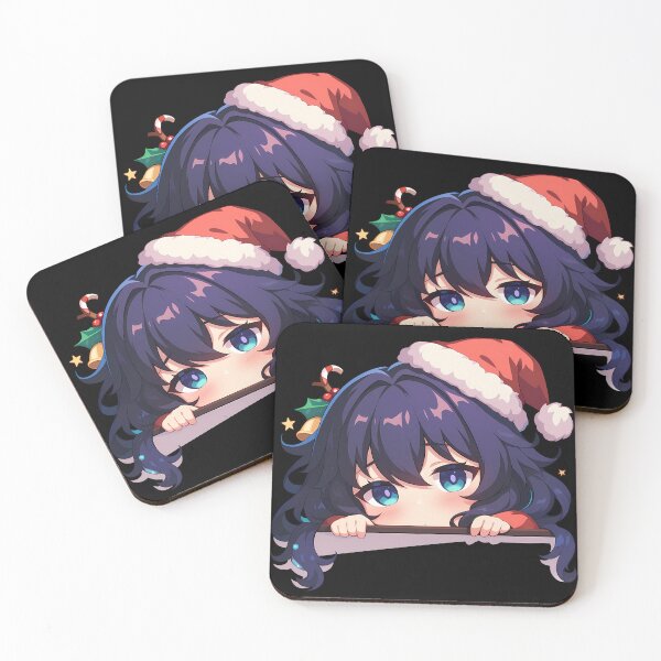 Item preview, Game Wanderer Genshin Impact Chibi Kawaii Christmas Peeker Anime Girl Frosty Holiday Glow designed and sold by HumbertoValveno.